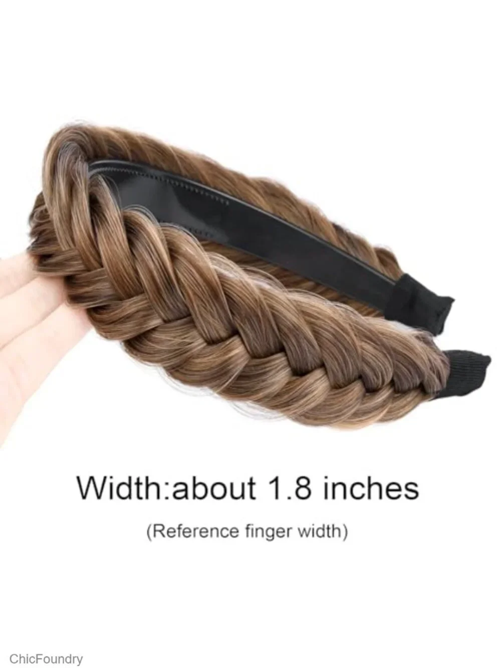 Braided Hair Headband for Women Wide Messy Synthetic Fiber
